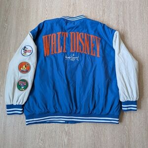 Disney 100 Primark Varsity Jacket Men's XL Patched Snap Button